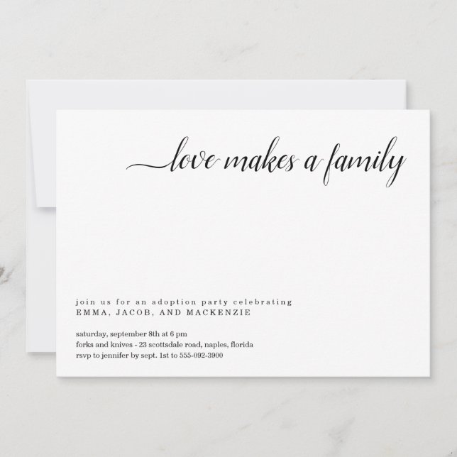 Invitación a la fiesta de adopción (Anverso)