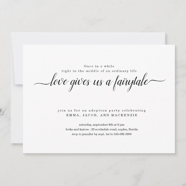 Invitación a la fiesta de adopción (Anverso)