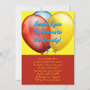 Invitación a la Fiesta de Adopción de Globos para