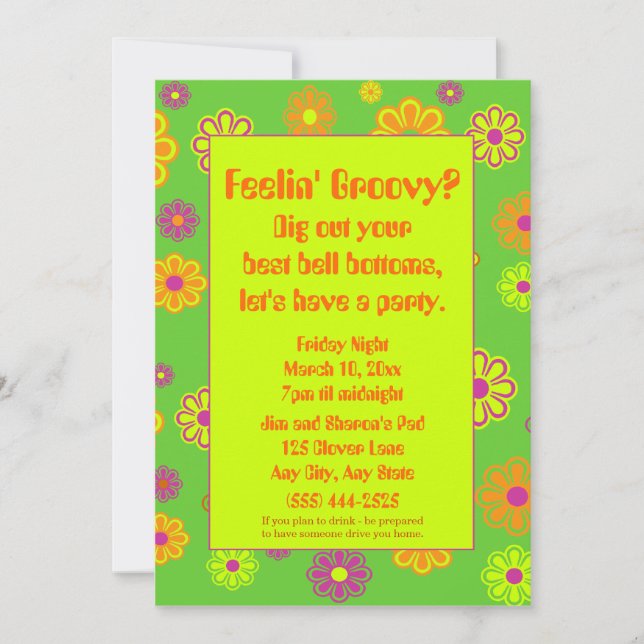 Invitación a la fiesta de alimentación de flores G (Anverso)