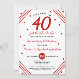 Invitación a la fiesta de aniversario 40, Rubí
