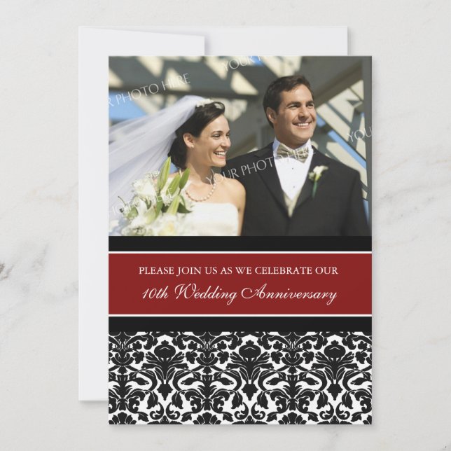 Invitación a la fiesta de aniversario de 10 años d (Anverso)
