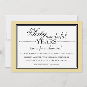 Invitación a la fiesta de aniversario de 60 años