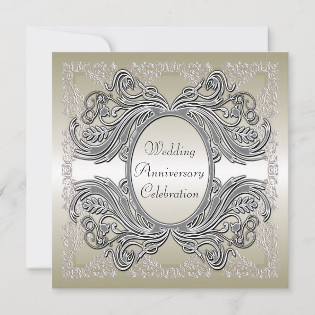 Invitación a la fiesta de aniversario de boda (Anverso)