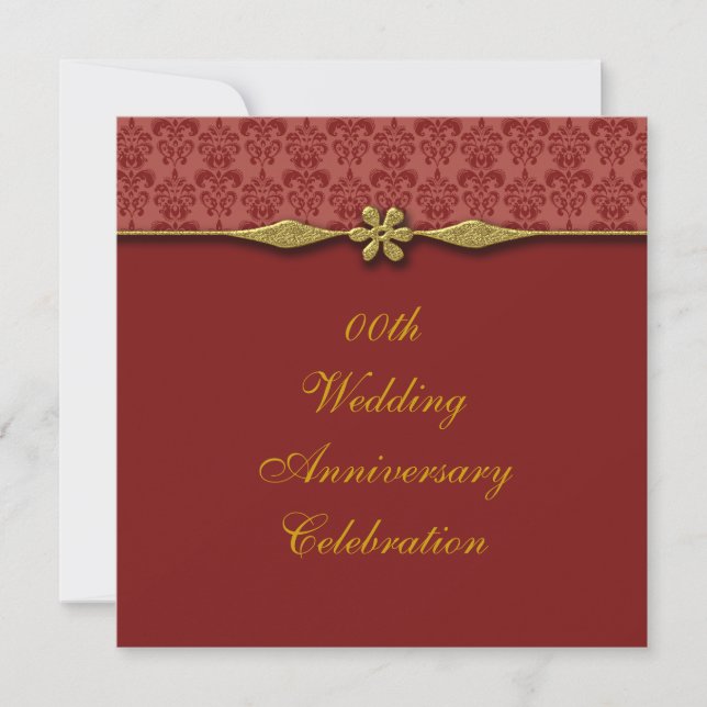 Invitación a la fiesta de aniversario de bodas (Anverso)