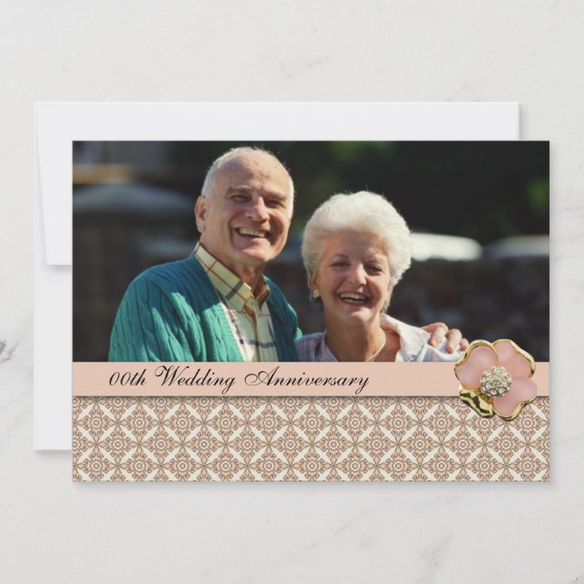 Invitación a la fiesta de aniversario de bodas (Anverso)