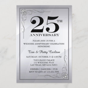 Invitación a la fiesta de aniversario de bodas de 