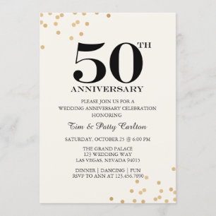 Invitación a la fiesta de aniversario de bodas de 