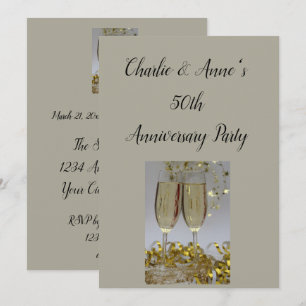 Invitación a la fiesta de aniversario de Champagne