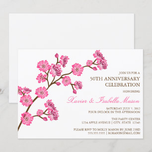 Invitación a la fiesta de aniversario de Flor de C
