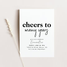 Invitación a la fiesta de aniversario de muchos añ