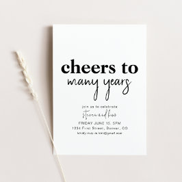 Invitación a la fiesta de aniversario de muchos añ