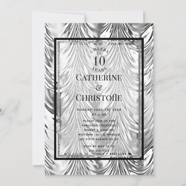 Invitación a la fiesta de aniversario de plata (Anverso)