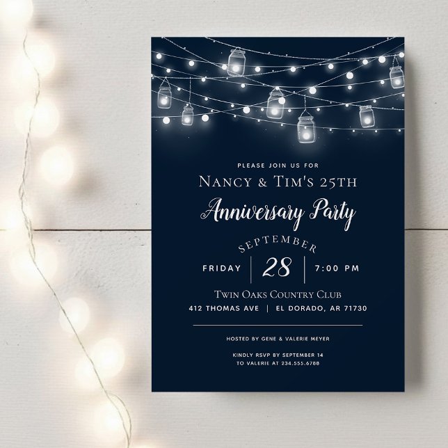 Invitación a la fiesta de aniversario de Rustic St (Subido por el creador)