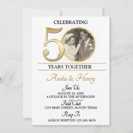 Invitación a la fiesta de aniversario del 50º hito