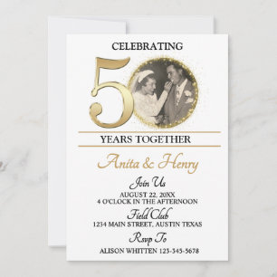 Invitación a la fiesta de aniversario del 50º hito