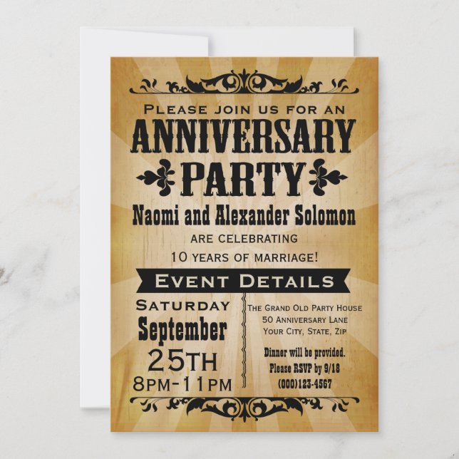 Invitación a la fiesta de aniversario del País Vin (Anverso)