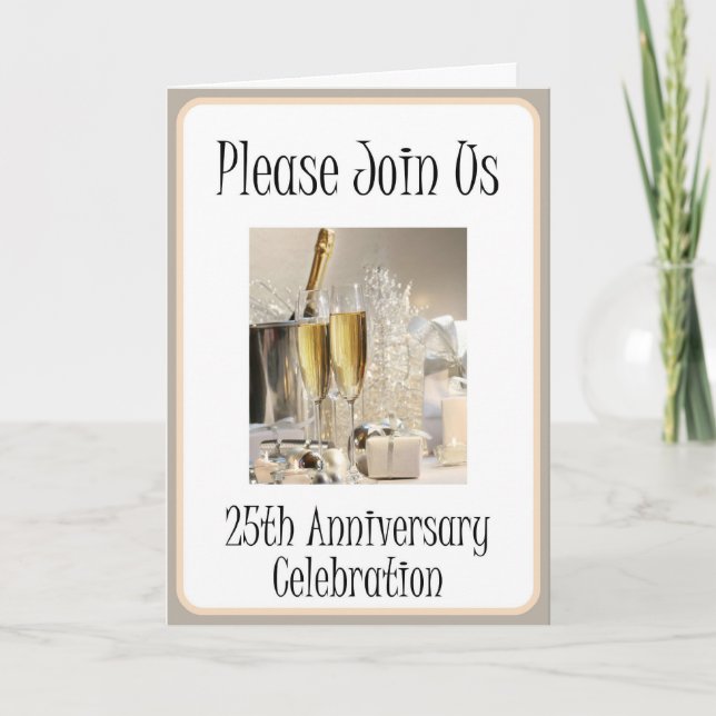 Invitación a la fiesta de aniversario número 25 de (Anverso)