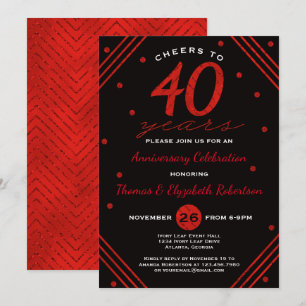 Invitación a la fiesta de aniversario número 40, R