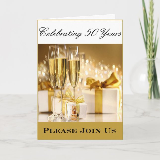 Invitación a la fiesta de aniversario número 50 de (Anverso)