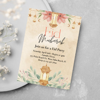 Invitación a la fiesta de Año Floral de Acuarela