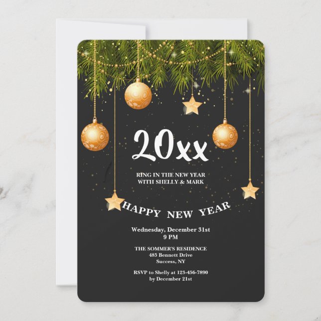 Invitación a la Fiesta de Año Nuevo (Anverso)