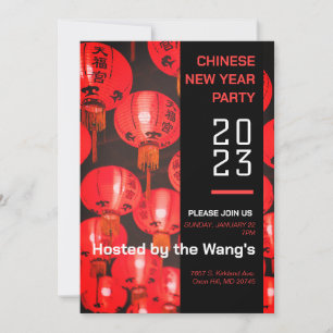 Invitación a la fiesta de Año Nuevo 2023 en China