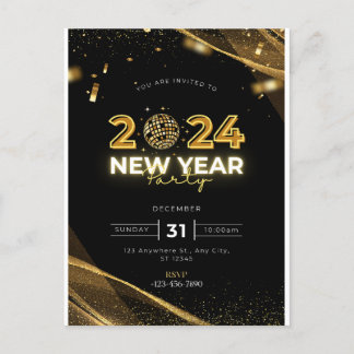 Invitación a la fiesta de Año Nuevo 2024