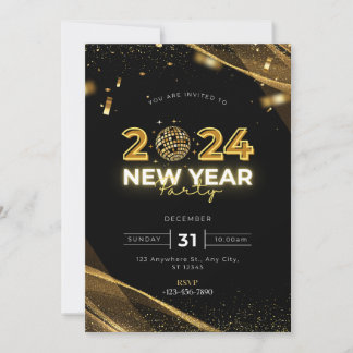 Invitación a la fiesta de Año Nuevo 2024