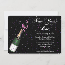 Invitación a la fiesta de Año Nuevo Botella de cha