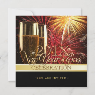 Invitación a la fiesta de Año Nuevo de Champagne