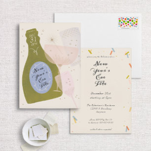 Invitación a la fiesta de Año Nuevo de Champagne
