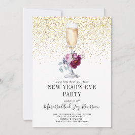 Invitación a la fiesta de Año Nuevo de Champagne G