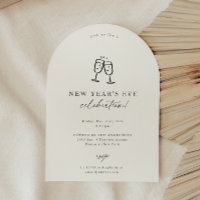 Invitación a la fiesta de Año Nuevo de Doodle Mode