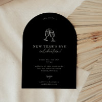 Invitación a la fiesta de Año Nuevo de Doodle Mode