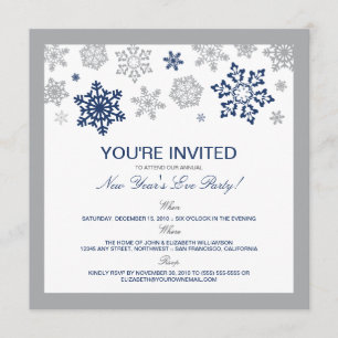 Invitación a la fiesta de Año Nuevo de la Nieve de