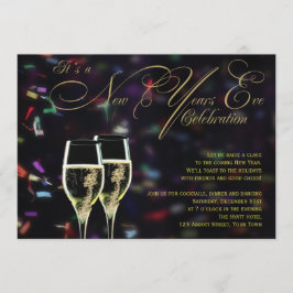 Invitación a la fiesta de Año Nuevo en Champagne C