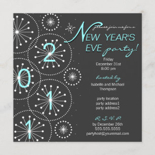 Invitación a la fiesta de Año Nuevo en escarcha mo