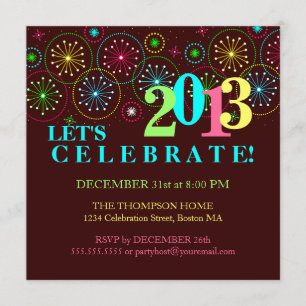 Invitación a la fiesta de Año Nuevo en escarcha mo