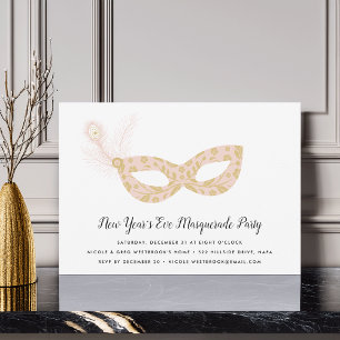 Invitación a la fiesta de Año Nuevo Mascarada