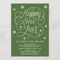 Invitación a la fiesta de Año Nuevo Verde