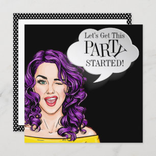 Invitación a la fiesta de arte pop