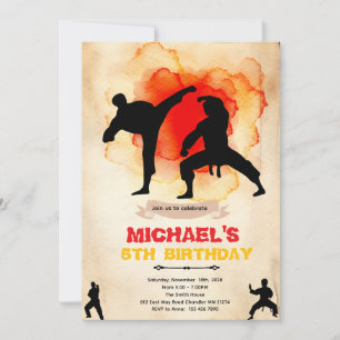 invitación a la fiesta de artes marciales