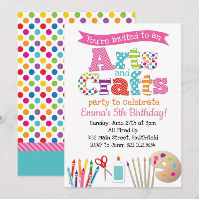 Invitación a la fiesta de artes y artesanías (Anverso / Reverso)