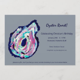 Invitación a la Fiesta de Asado de Ostiones - Gris