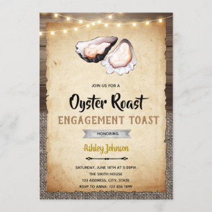 invitación a la fiesta de asado de ostras