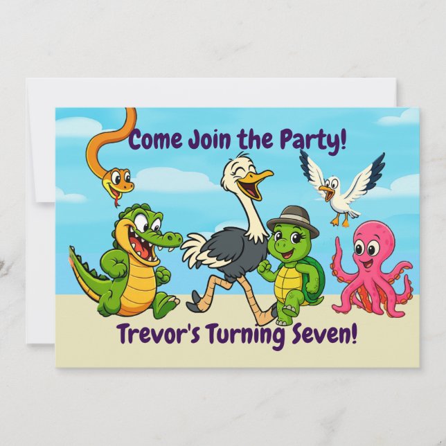 Invitación a la Fiesta de Aventuras de Nae Nae y L (Anverso)