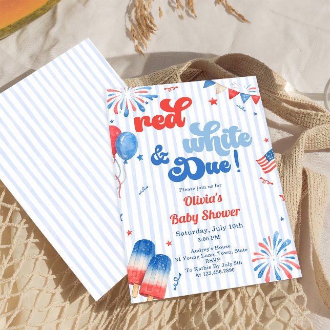 Invitación a la fiesta de Baby Shower - 4 de julio (Subido por el creador)