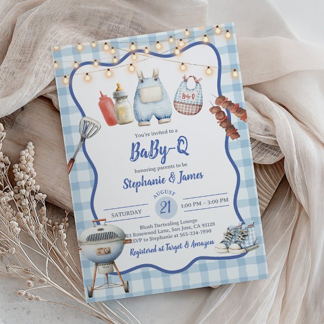 Invitación a la fiesta de Baby Shower: BBQ Coed Bl (Subido por el creador)