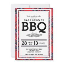 Invitación a la fiesta de Baby Shower BBQ de Red P